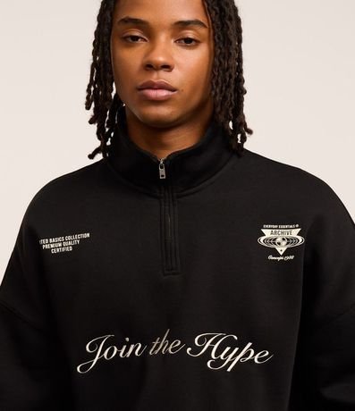 Saco Boxy en Algodón con Felpa y Bordado Lettering "Join the hype" 4