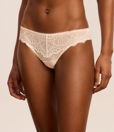 Bombacha Bikini Hilo Doble en Encaje Floral 2