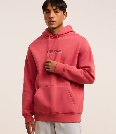 Saco Comfort en Algodón con Felpa Bolsillo Canguro y Estampa Lettering 4