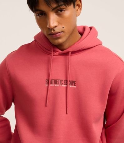 Saco Comfort en Algodón con Felpa Bolsillo Canguro y Estampa Lettering 7