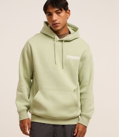 Saco Cerrado en Algodón con Felpa Estampa Localizada Cocoteros