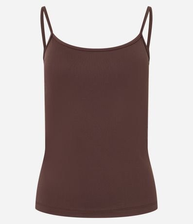 Blusa Musculosa Básica en Poliamida con Breteles Finos 9