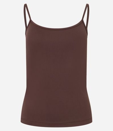 Blusa Musculosa Básica en Poliamida con Breteles Finos 7