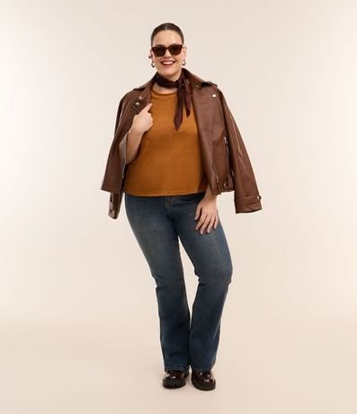 Pantalón Boot Cut Cintura Mediana Jeans Dirty Curve & Plus Size