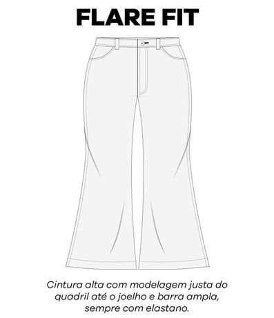 Pantalón Flare en Sarga con Cintura Ancha Curve & Plus Size 6
