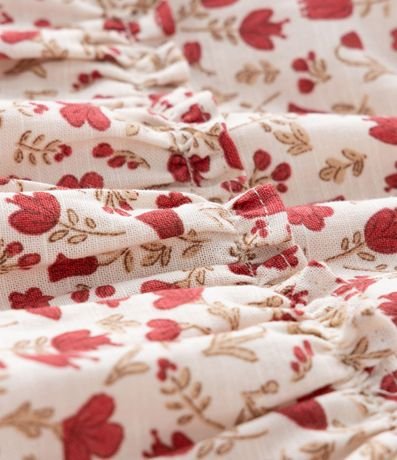 Pollera Infantil con Volado y Estampa Floral - Talle 1 a 6 años 3