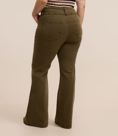Pantalón Flare en Sarga con Cintura Ancha Curve & Plus Size 3
