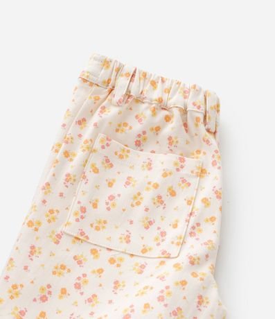 Pantalón Wide Leg Infantil con Estampa Floral - Talle 1 a 6 años 6