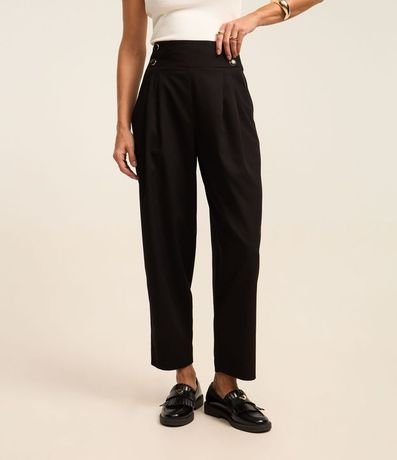 Pantalón Carrot Sastrería con Botones en La Cintura 3