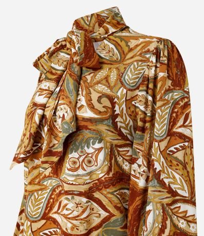 Blusa en Viscosa con Cuello Lazo y Estampa Paisley 7