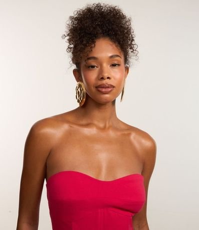 Blusa Corsetada en Bengalina con Cremallera en la Espalda 3