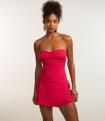 Short Pollera en Bengalina con Recorte Delantero 2