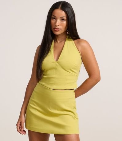 Blusa Corta en Bengalina Frente Única 3