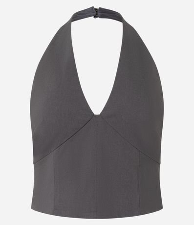 Blusa Corta en Bengalina Frente Única 8