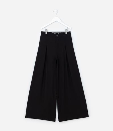 Pantalón Wide Leg Infantil en Sastrería con Pliegues - Talle 5 a 14 años