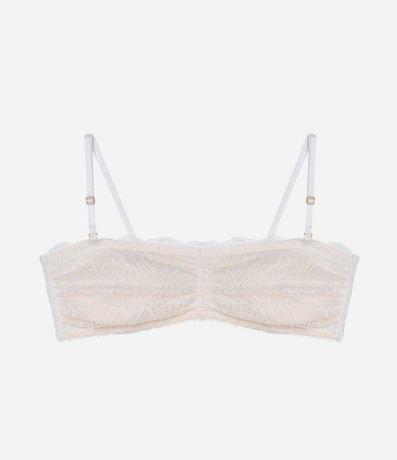 Soutien sin Copa con Aro en Encaje Floral con Asas Removibles 6