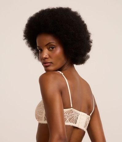 Soutien sin Copa con Aro en Encaje Floral con Asas Removibles 5