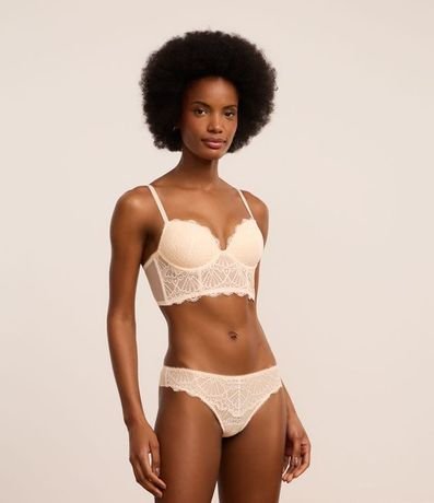 Soutien Alargado con Copa en Encaje Floral 2