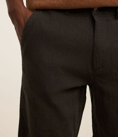 Bermuda Recta en Twill con Trabilla y Bolsillos 4