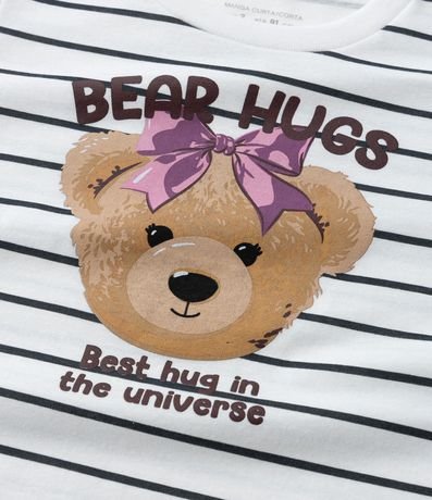 Blusa Infantil con Estampa Oso y Rayas - Talle 1 a 6 años 4