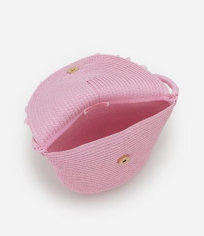 Cartera Infantil en Paja con Flores - Talle único 4