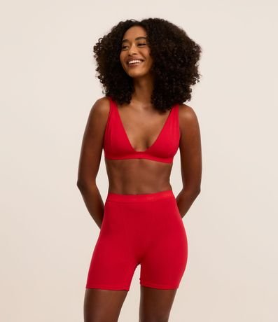 Bermuda Texturizada en Malla con Cintura Elástica