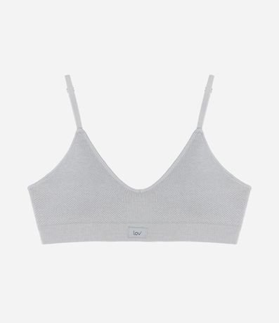 Soutien Top Comfy Seamless Texturizado con Etiqueta Lov y Copa Desmontable 4