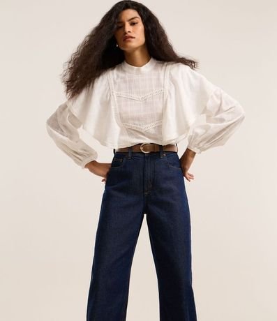 Pantalón Baggy en Jeans con Cintura Alta 2