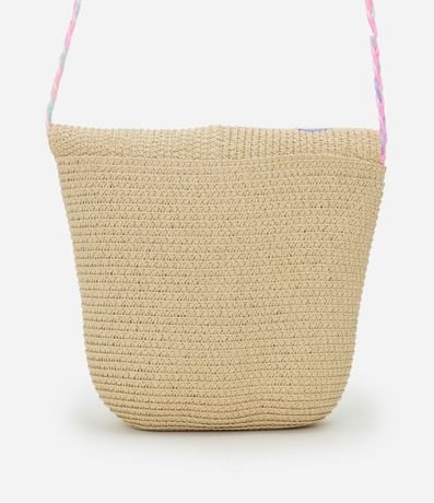 Cartera Infantil en Paja con Corazones - Talle único 3