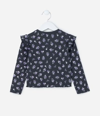 Blusa Infantil Acanalada con Estampa Floral - Talle 1 a 6 años 2