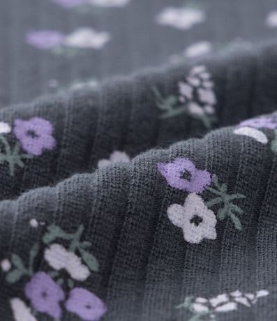 Blusa Infantil Acanalada con Estampa Floral - Talle 1 a 6 años 3