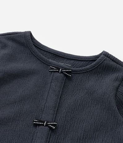 Blusa Infantil en Anaruga con Lacitos y Volado - Talle 1 a 6 años 4