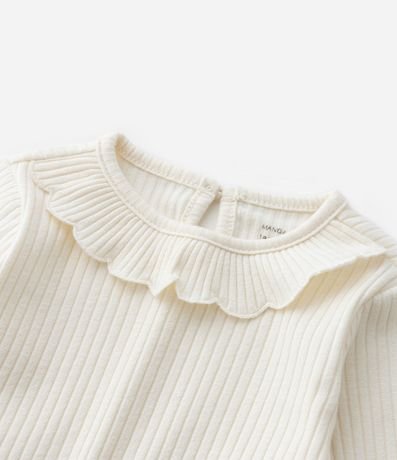 Blusa Infantil Acanalada con Volado en el Cuello - Talle 1 a 6 años 6