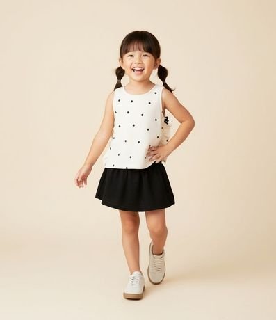 Pollera Balonê Infantil Texturizada - Talle 1 a 6 años