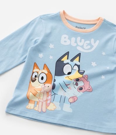 Pijama Largo Infantil en Algodón con Estampa Bluey - Talle 2 a 6 años 6