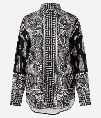Camisa Boho en Viscolino con Estampa Paisley