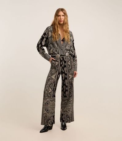 Camisa Boho en Viscolino con Estampa Paisley 2