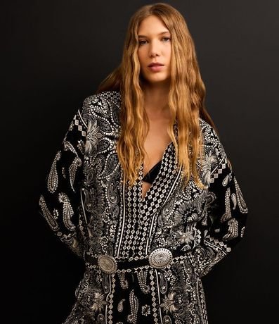 Camisa Boho en Viscolino con Estampa Paisley 4