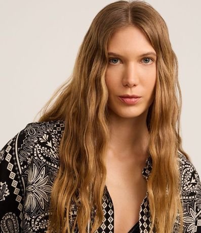 Camisa Boho en Viscolino con Estampa Paisley 5