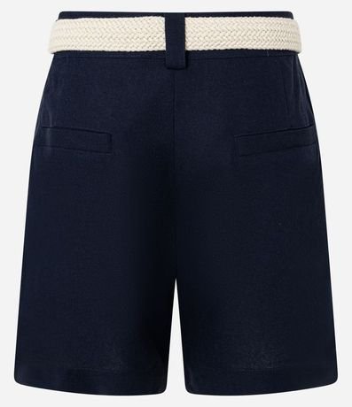 Short en Viscolino con Cinturón de Ráfia 6