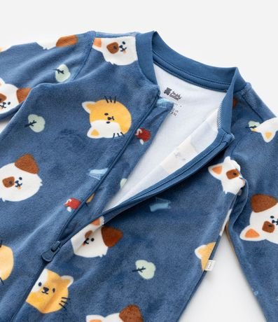 Mono Infantil en Plush con Estampa de Animalitos  - Talle RN a 24 meses 9