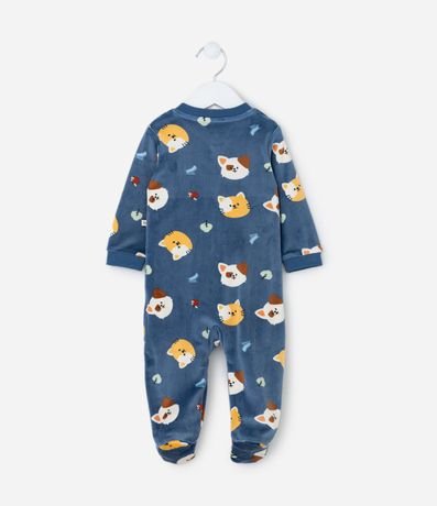 Mono Infantil en Plush con Estampa de Animalitos  - Talle RN a 24 meses 4