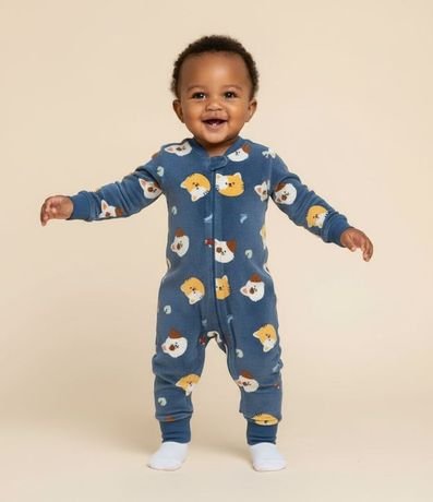 Mono Infantil en Plush con Estampa de Animalitos  - Talle RN a 24 meses 1