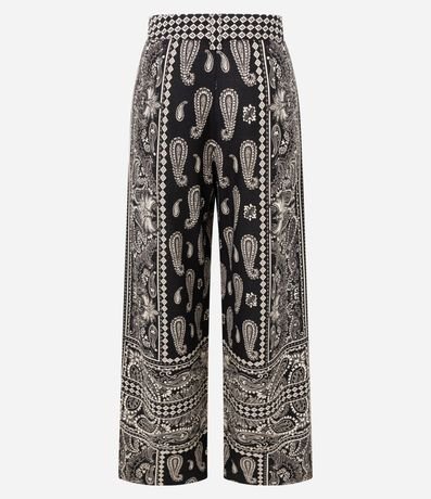 Pantalón Boho Pantalona en Viscolino con Estampa Paisley 7