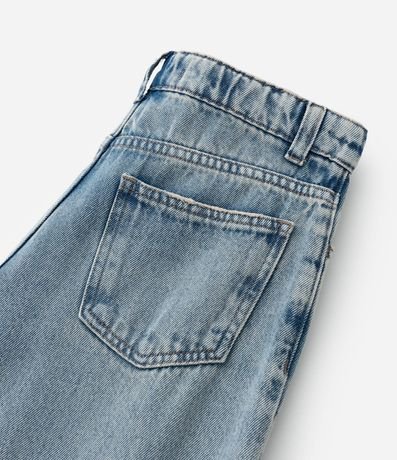 Pantalón Wide Leg Infantil en Jeans Dirty con Pulidos - Talle 5 a 14 años 3
