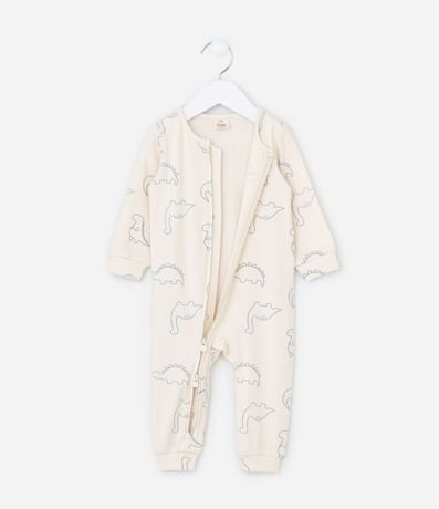 Mono Infantil Canelado con Estampa Dinos - Talle RN a 18 meses 4