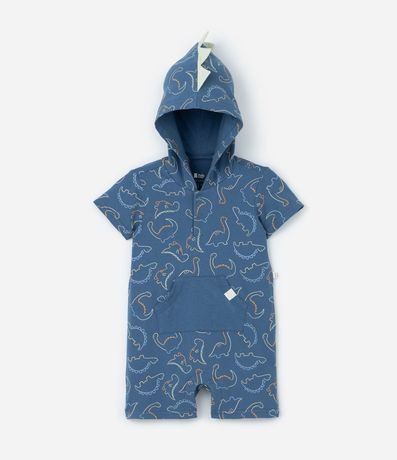 Enterito Infantil en Suedine con Estampa de Dinosaurio - Talle 3 a 18 Meses 2