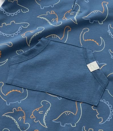 Enterito Infantil en Suedine con Estampa de Dinosaurio - Talle 3 a 18 Meses 5