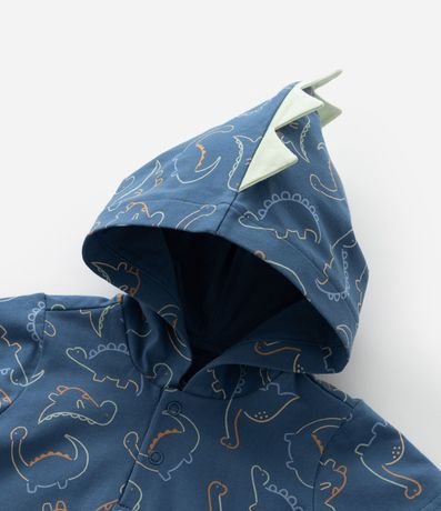 Enterito Infantil en Suedine con Estampa de Dinosaurio - Talle 3 a 18 Meses 6