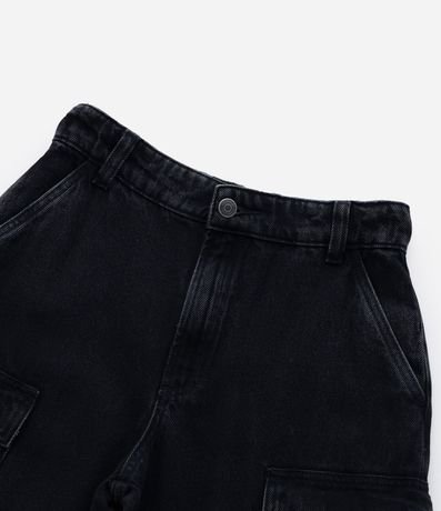 Pantalón Wide Leg Infantil en Sarga con Bolsillos Cargo - Talle 5 a 14 años 5